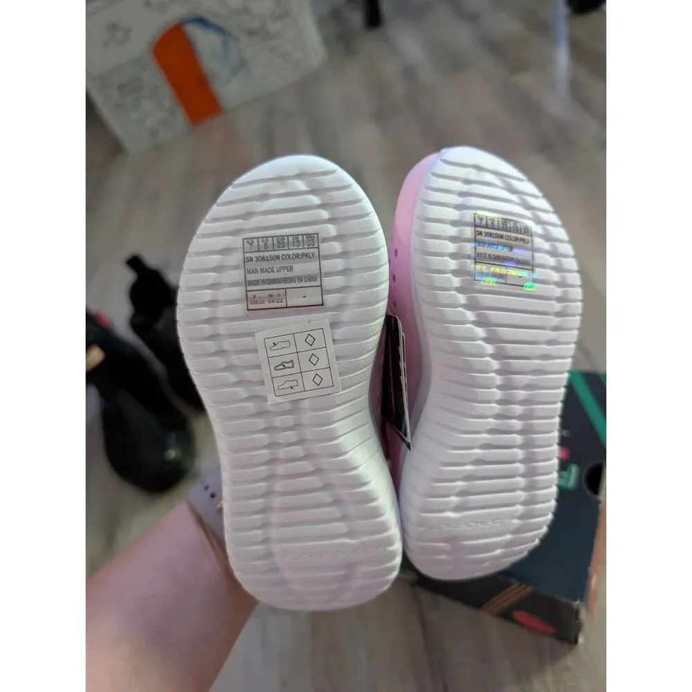 NEW Sketchers Foamies Epic Flex in Pink Purple Water Play Shoes, Size 7C